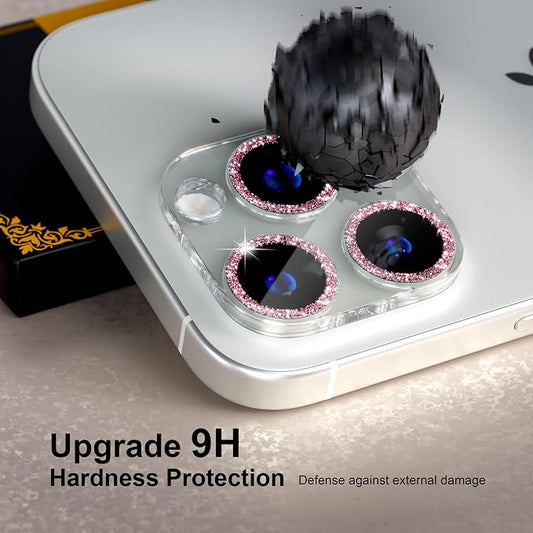 beuxece for 6 Pack iPhone 15 Pro/iPhone 15 Pro Max Camera Lens Protector 9H - Image 2