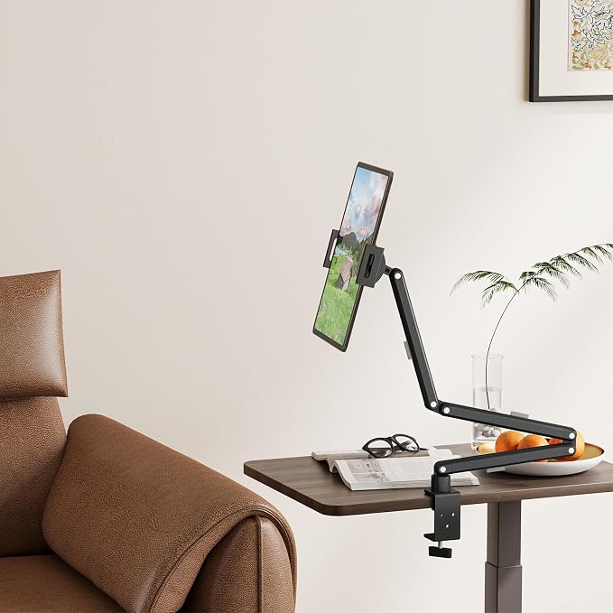 Tablet Stand Holder, Adjustable Foldable iPad Desk Mount Arm - Image 6