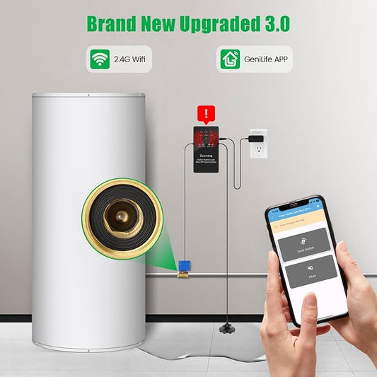 WiFi Water Leak Detector with Automatic Shutoff Valve,Zuomeng Smart Water - Image 2