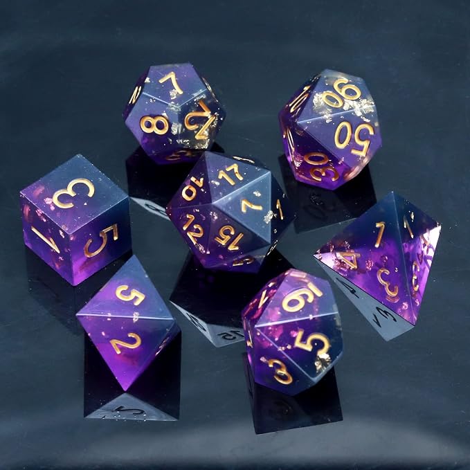 Haxtec DND Dice Set Sharp Edge Resin Dice - Image 7