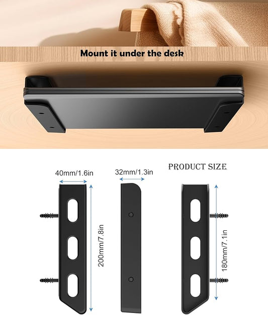 Under Desk Laptop Holder/Wall Mount, Compatible - Image 2
