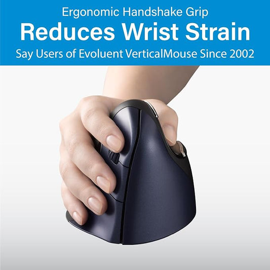 Evoluent – Inventor of the Vertical Mouse – VM4RW Ergonomic Vertical Mouse - Image 2
