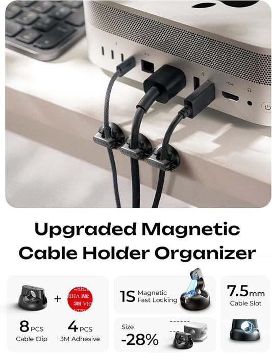 8 Pack Charging Cord Organizer LISEN Magnetic Charging Cord Holder, Easy Open - Image 2