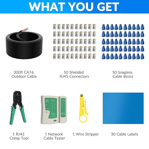 Cat6 Outdoor Ethernet Cable 300 FT - Image 2