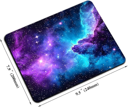 Mouse Pad, Cute Purple Nebula Galaxy Mouse Pads - Image 2