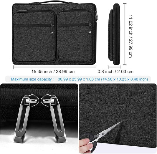 ZINZ Laptop Case 15 15.6 16 inches Sleeve Slim Briefcase Spill-Resistant Handbag - Image 2