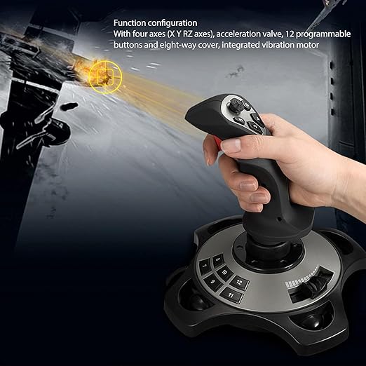 XUMIUZIY PC Flight Joystick Control, USB Wired Flight Stick - Image 2
