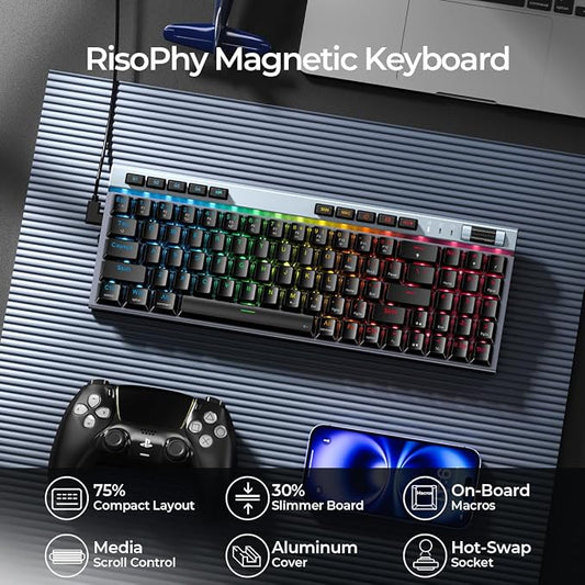 RGB Mechanical GamingKeyboard, 78 Keys Hot-Swap Mechanical Keyboard - Image 2