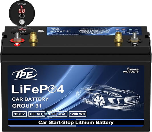 TPE BCI Group31 Car Start Stop System LiFePO4 Lithium-ion Battery 12.8V 100AH - Image 2