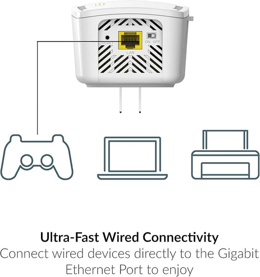 D-Link DAP-1955-US, WiFi Range Extender Mesh Gigabit AC1900 Dual Band Plug In - Image 2