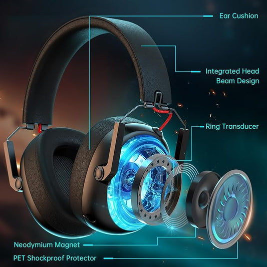 Wireless Gaming Headset for PS5, Gamer Headphones for Nintendo Switch, 50H - Image 2