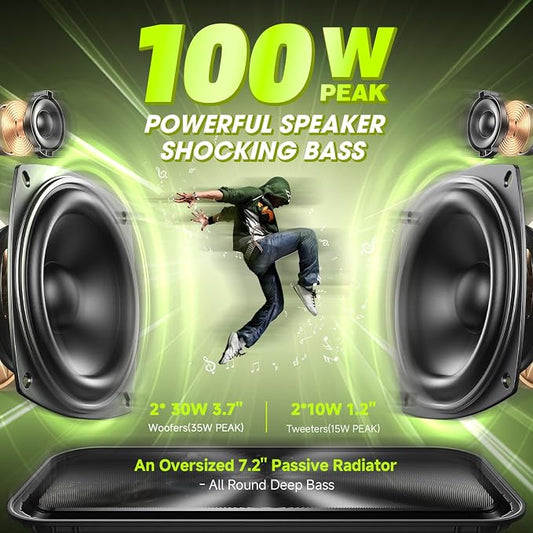 W-KING Portable Loud Bluetooth Speaker Wireless, 100W Max IPX6 Waterproof - Image 2