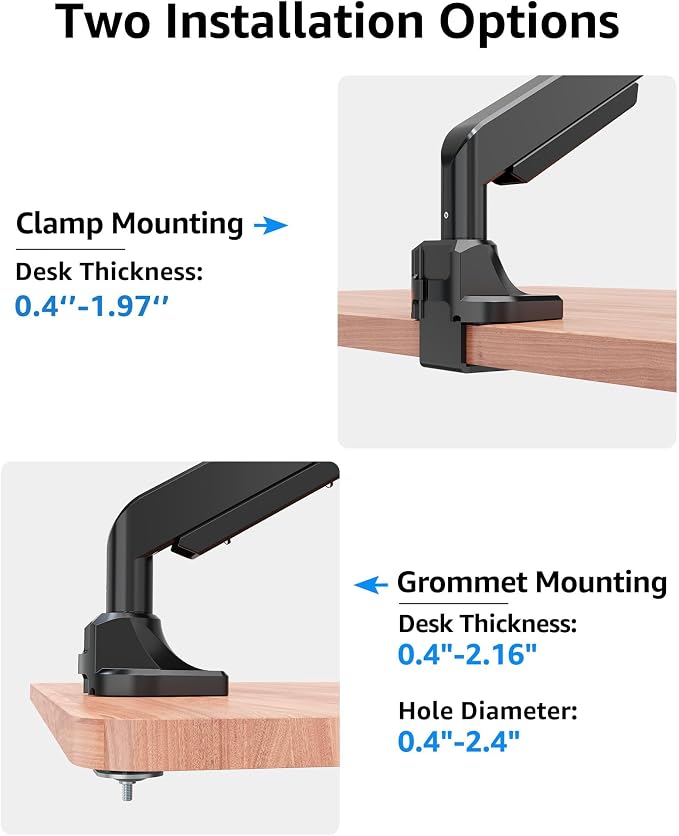 MOUNTUP Single Monitor Mount fits 22''-43'' Ultrawide Screen, Holds 6.6-33lbs - Image 8