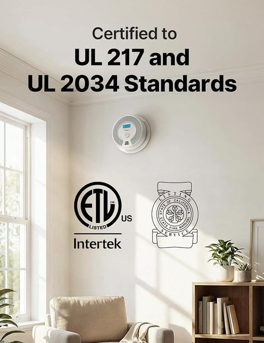 X-Sense Combination Smoke & CO Alarm, 10-Year Battery, Large LCD, UL 217 & UL - Image 2