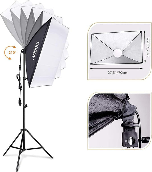 Andoer Softbox Photography Lighting Kit Professional Studio Equipment - Image 2