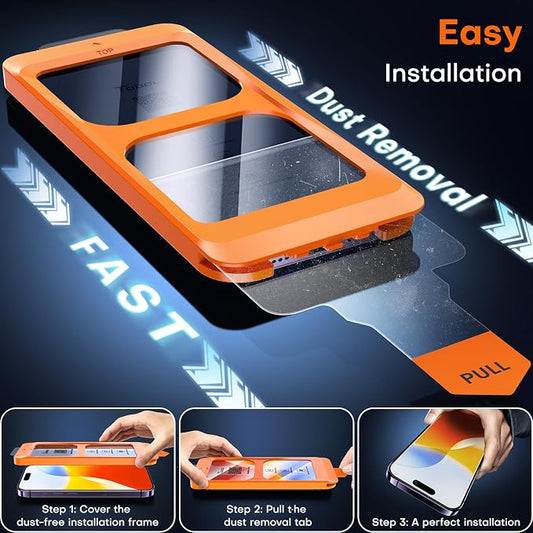 TOCOL for iPhone 14 Pro Screen Protector 9H Hardness Military Grade - Image 2