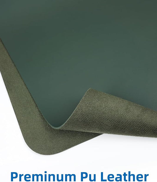 Leather Desk Pad Blotter, Mouse Pad, Office Desk Mat, Non-Slip PU Leather Desk - Image 2