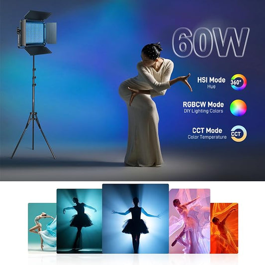GVM Upgraded 60W RGB LED Video Light - Image 2