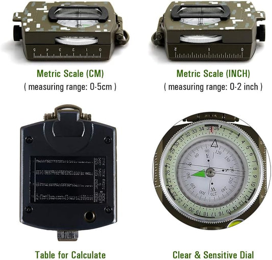 Eyeskey Multifunctional Tactical Survival Military Compass - Image 2