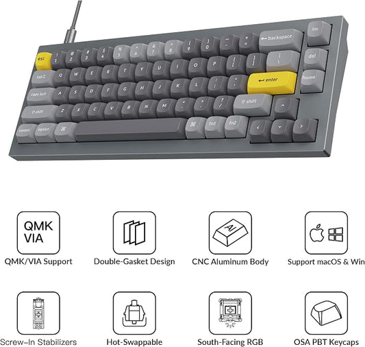 Keychron Q2 Wired Custom Mechanical Keyboard, QMK/VIA Programmable Macro - Image 2