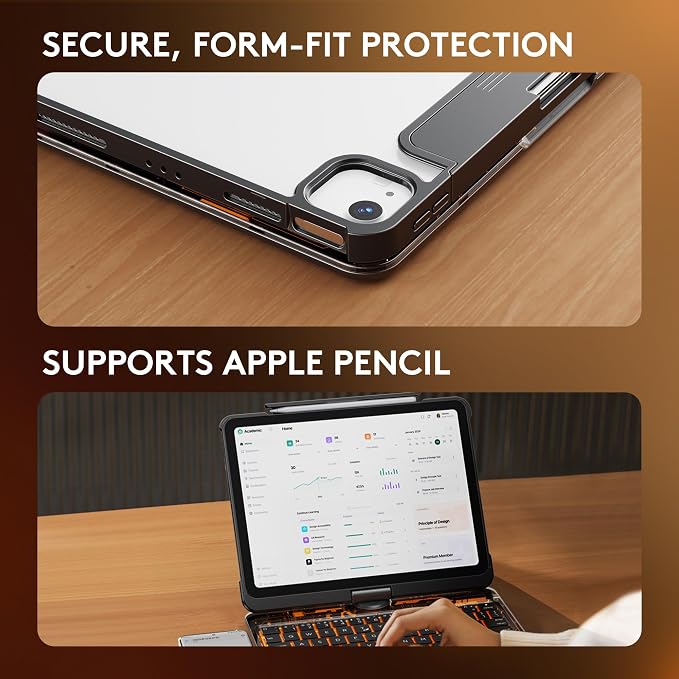 GUSGU Transparent Case with Wireless Keyboard - Image 8