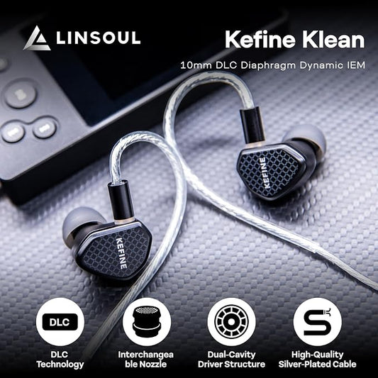 Linsoul Kefine Klean in Ear Monitor, 10mm DLC Diaphragm Dynamic Driver HiFi - Image 2