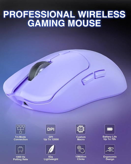 AULA SC580X Wireless Gaming Mouse, Tri-Mode 2.4G/BT5.0/USB-C Gaming Mice - Image 2