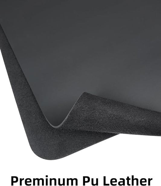 Leather Desk Pad Protector, Mouse Pad, Office Desk Mat, Non-Slip PU Leather - Image 2