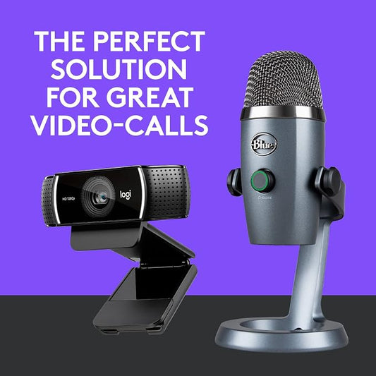 Logitech C922x Pro Webcam + Blue Yeti Nano - Image 2