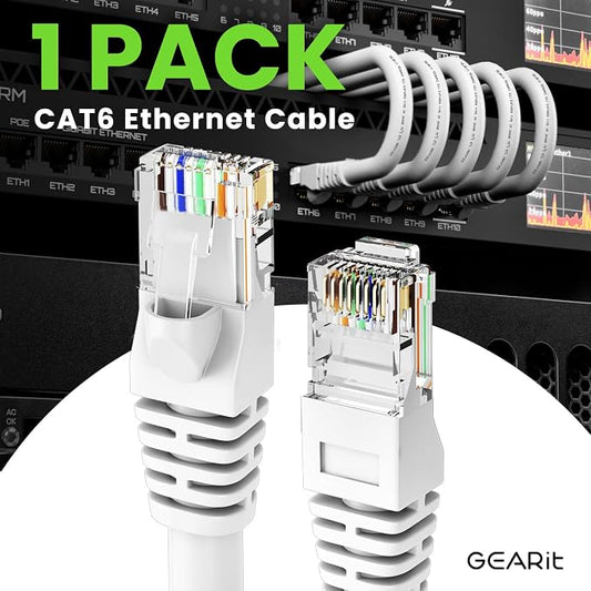 GEARit Cat 6 Ethernet Cable Cat6 Network Patch, Snagless Cord, Internet - Image 2