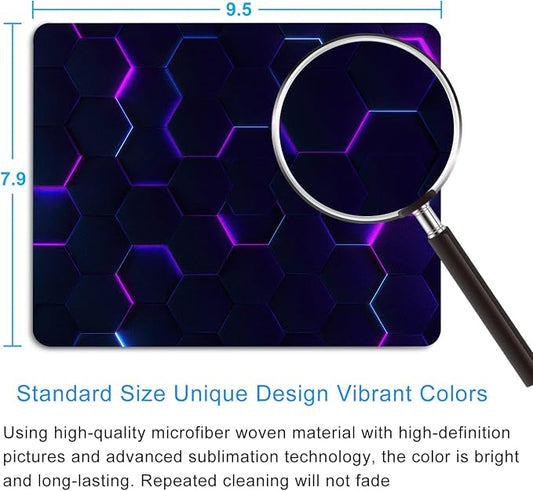 Purple Abstract Art Mouse Pad Personalized Design Computer Laptop Non-Slip - Image 2