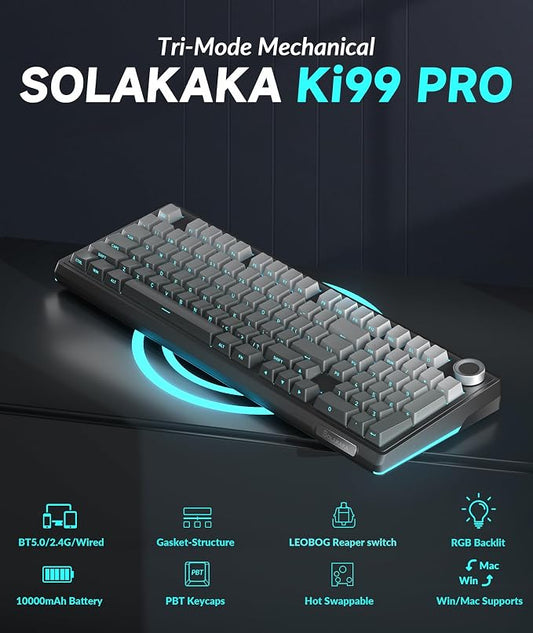 KI99 Pro 96% Wireless Mechanical Keyboard, RGB Gaming Keyboard, Hot-Swappable - Image 2
