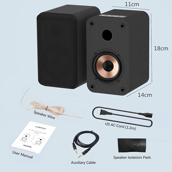 LONPOO Powered Bookshelf Speaker, Computer Speakers - Image 5