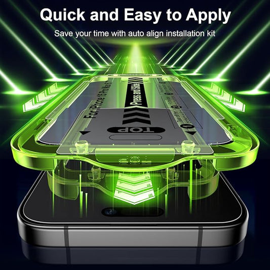 Esanik for iPhone 15 Pro Max Matte Glass Screen Protector Anti-Glare & - Image 2