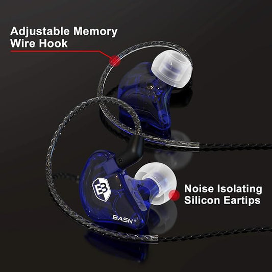 BASN Bsinger PRO in-Ear Monitors Hybrid Dynamic Dual Drivers Two Detachable - Image 2