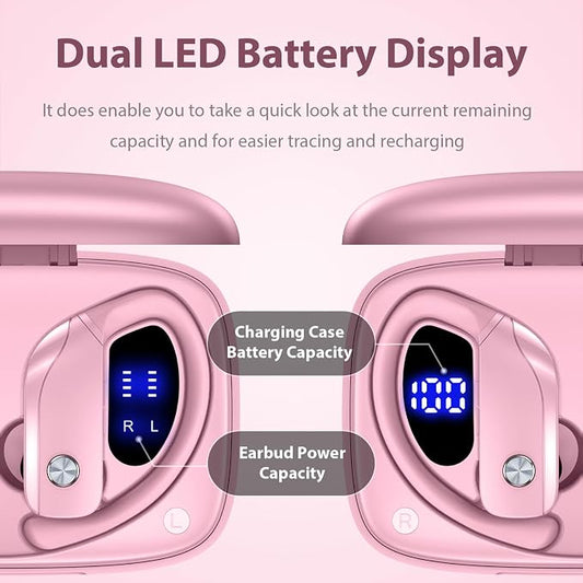 bmanl Wireless Earbuds Bluetooth Headphones 48hrs Play Back Sport Earphones - Image 2