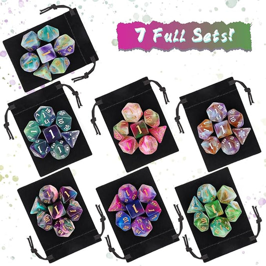 DND Dice Set, Surhugvy 7 X 7 Polyhedral Dice Set - Image 2