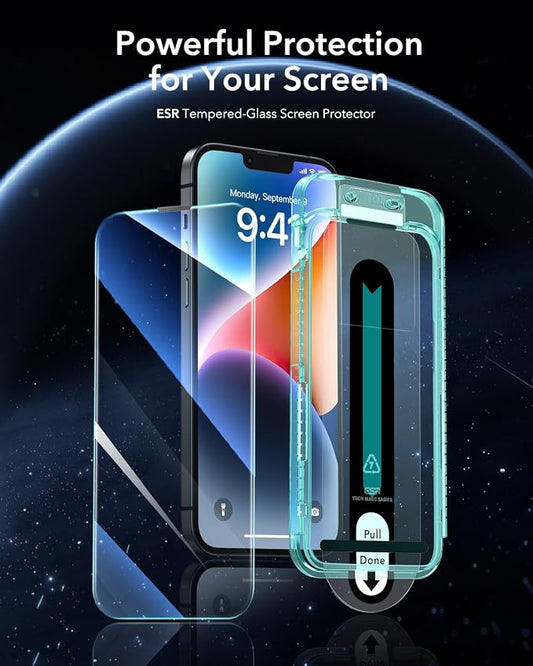 ESR 3 Pack for iPhone 13 Pro Max/iPhone 14 Plus Screen Protector, Tempered - Image 2