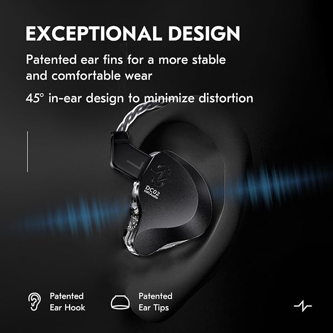 CCZ Solo Silver In Ear Monitor Wired IEM Headphone, DC02 Dual Magnetic Circuit - Image 6