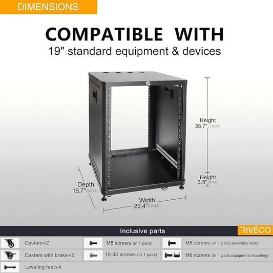 RIVECO 15U Network & Audio Rack - Image 2