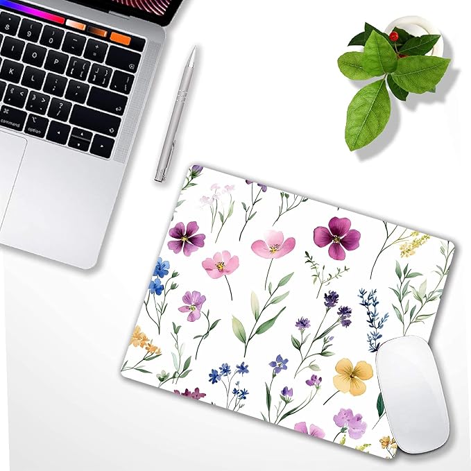 Watercolor Flower Wildflowers Floral Custom Mouse Pad - Image 6