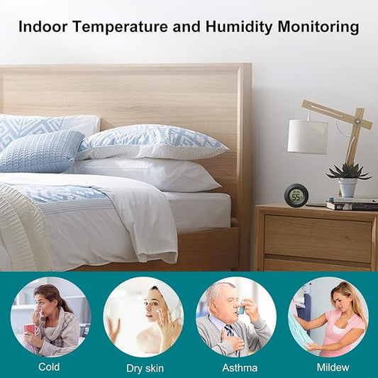 EEEKit Hygrometer Thermometer, 3 Pack LCD Monitor Indoor Humidity Meter - Image 2