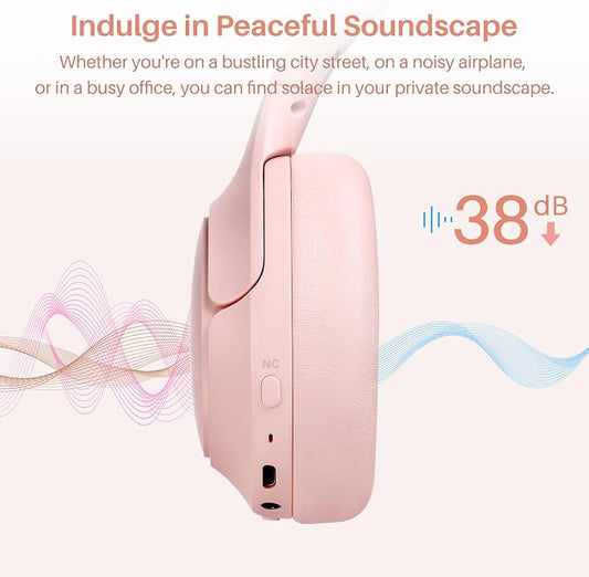 TOZO HT2 Hybrid Active Noise Cancelling Headphones, Wireless Over Ear Bluetooth - Image 2
