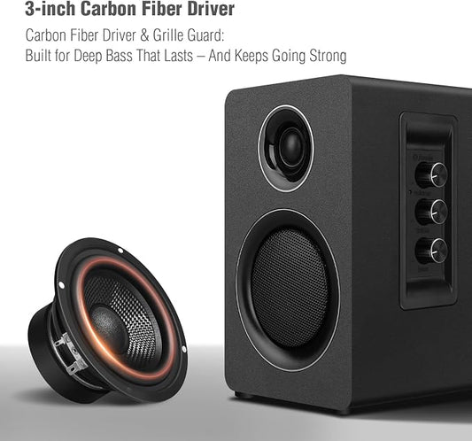 Computer Speakers for Desktop PC, Active Bookshelf Speaker - Image 2