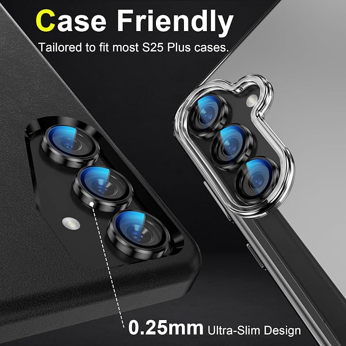 YWXTW Camera Lens Protector for Samsung Galaxy S25+ Plus Accessories 9H - Image 6