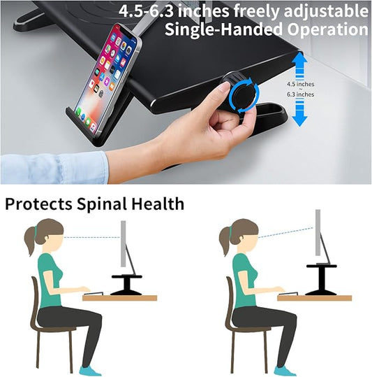 Computer Monitor Stand Riser for Desk, 4.5-6.3 Inches Freely Height Adjustable - Image 2