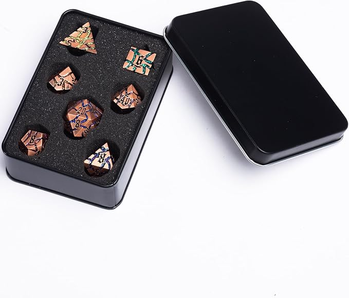 DND Metal Dice Set, Polyehdral Dice Set - Image 6