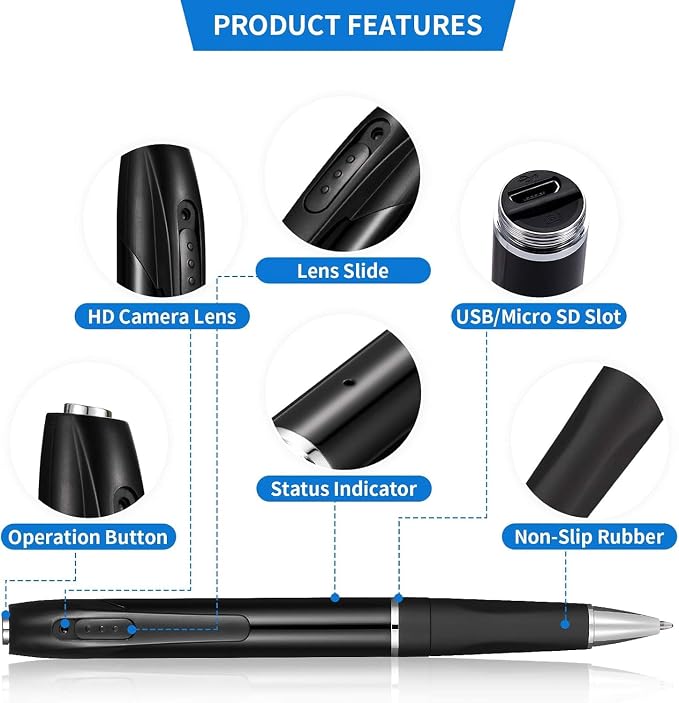 Mini Video Camera, 32GB Hidden Camera Spy Camera,1080P Portable Mini Nanny - Image 7