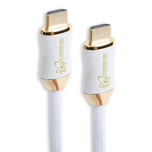 White HDR HDMI 2.1 Certified Cable Supports 10K 8K @60Hz and 4K @120Hz - Image 2