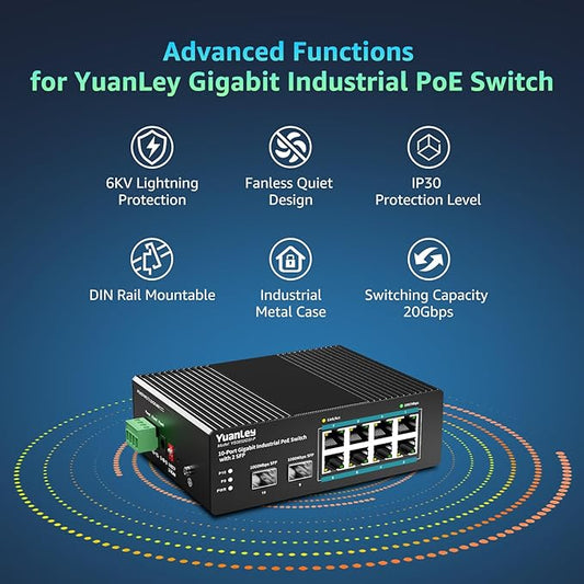 YuanLey 10 Port Industrial Switch - Image 2